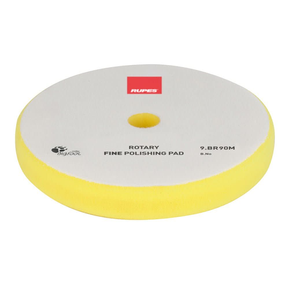 RUPES Rotary Fine Polishing Foam Pad 75/90mm - Yellow for Smooth Surface Finishing - 9.BR90M - Anchor Express