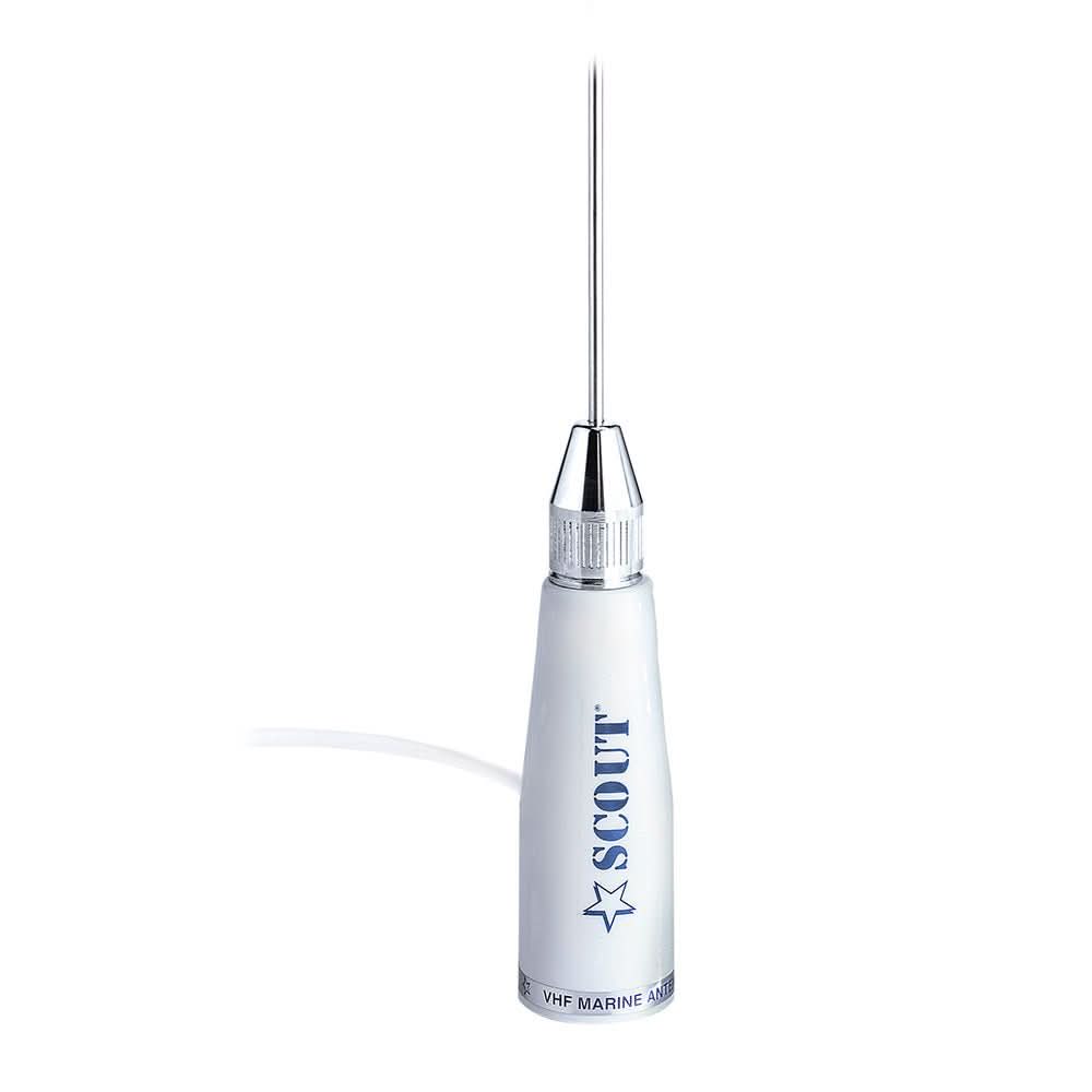 Scout 3.3' Stainless VHF Whip Antenna 3dB with 5M RG - 58 Coax KS23A for Small Boats and RIBs - PF AN NVHF00006T - Anchor Express