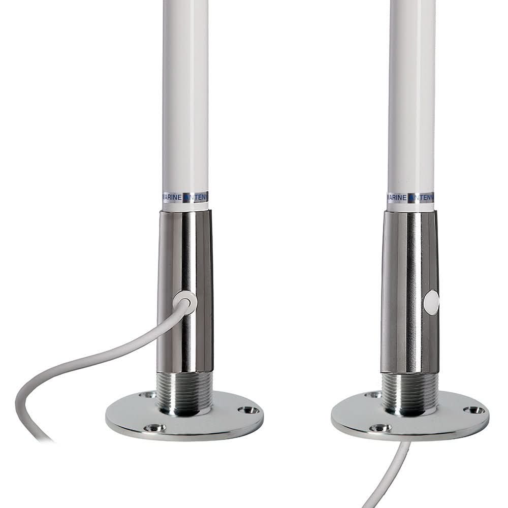 Scout 4' White VHF Antenna 3dB with Stainless Steel Ferule and 5M RG - 58 Cable - PF AN NVHF00044T - Anchor Express