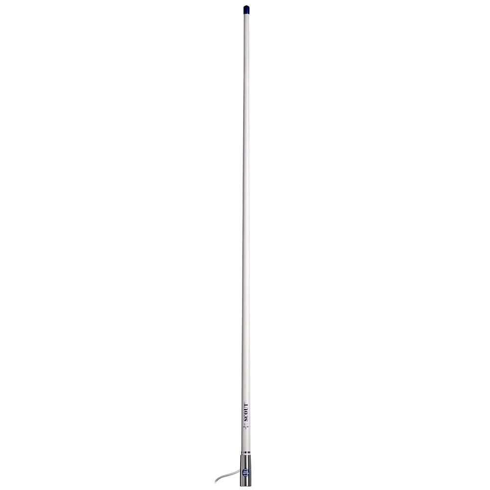 Scout 4' White VHF Antenna 3dB with Stainless Steel Ferule and 5M RG - 58 Cable - PF AN NVHF00044T - Anchor Express
