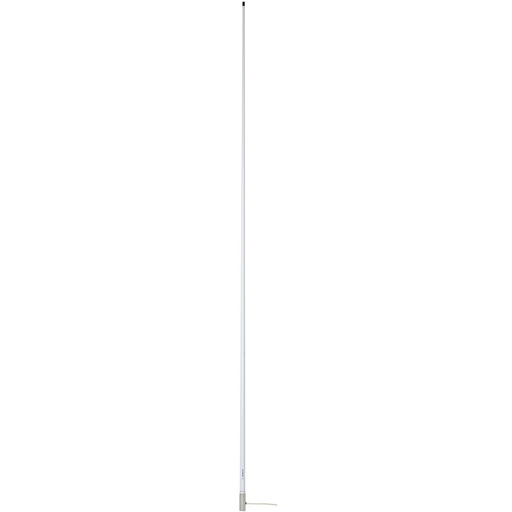 Scout 8' White VHF Marine Antenna with 6dB Gain, Stainless Steel Ferrule, 5M RG - 58 Coax and PL - 259 Connector - PF AN NVHF00007T - Anchor Express