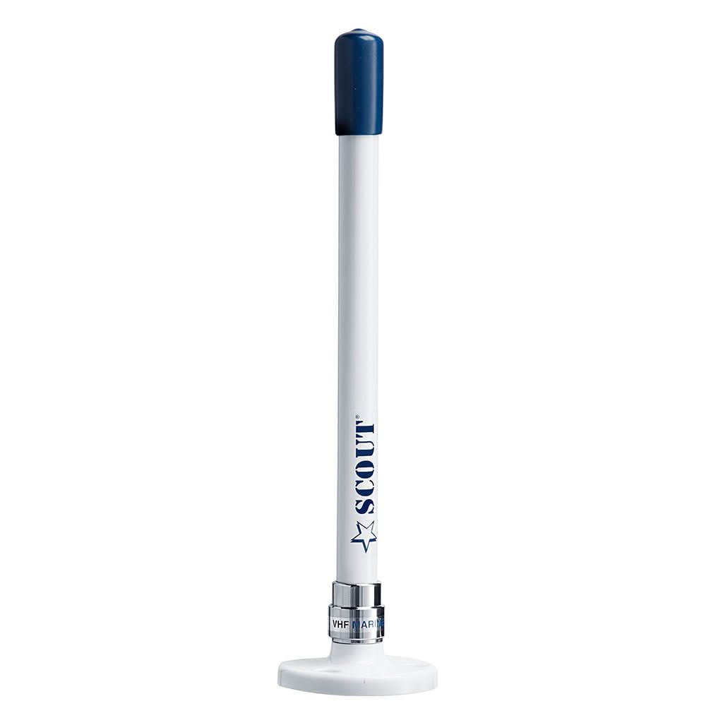 Scout 9 - inch White VHF Antenna with Quick Mount and 5M RG - 58 Coax - Model PF AN NVHF00025 - PF AN NVHF00025 - Anchor Express