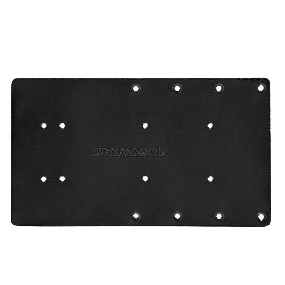 Sea Brackets 14 - Inch Straight Trolling Motor Plate - Black for Universal Mounting - SEA2322 - BLK - Anchor Express