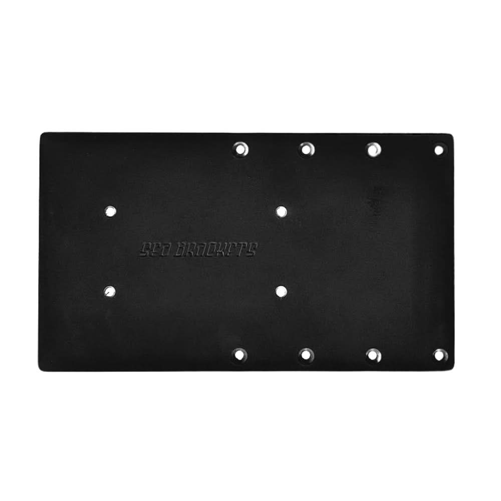 Sea Brackets 14 - Inch Straight Trolling Motor Plate for Garmin Kraken - Black - SEA2312 - BLK - Anchor Express