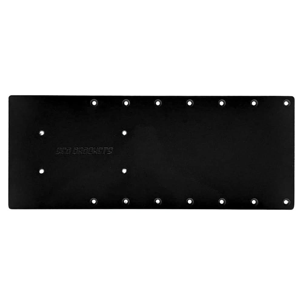 Sea Brackets 20 - Inch Straight Trolling Motor Plate for Garmin Kraken - Black - SEA2303 - BLK - Anchor Express
