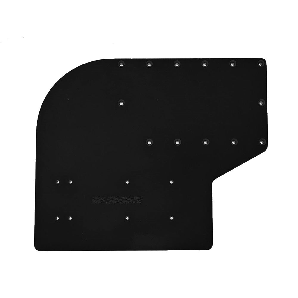 Sea Brackets Large Offset Trolling Motor Plate - Black for Universal Mounting - SEA2307 - BLK - Anchor Express