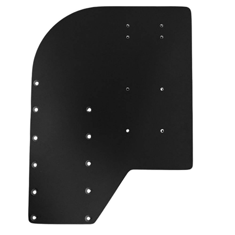 Sea Brackets Small Offset Trolling Motor Plate - Black (Part SEA2306 - BLK) - SEA2306 - BLK - Anchor Express