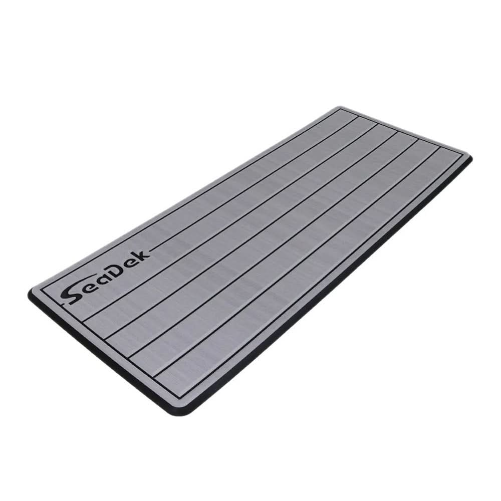 SeaDek 16” x 39" 20mm Dual Density Large Teak Helm Pad w/SeaDek Logo - Brushed Texture - Storm Gray/Black (406.4mm x 990.6mm x 20mm) - Anchor Express