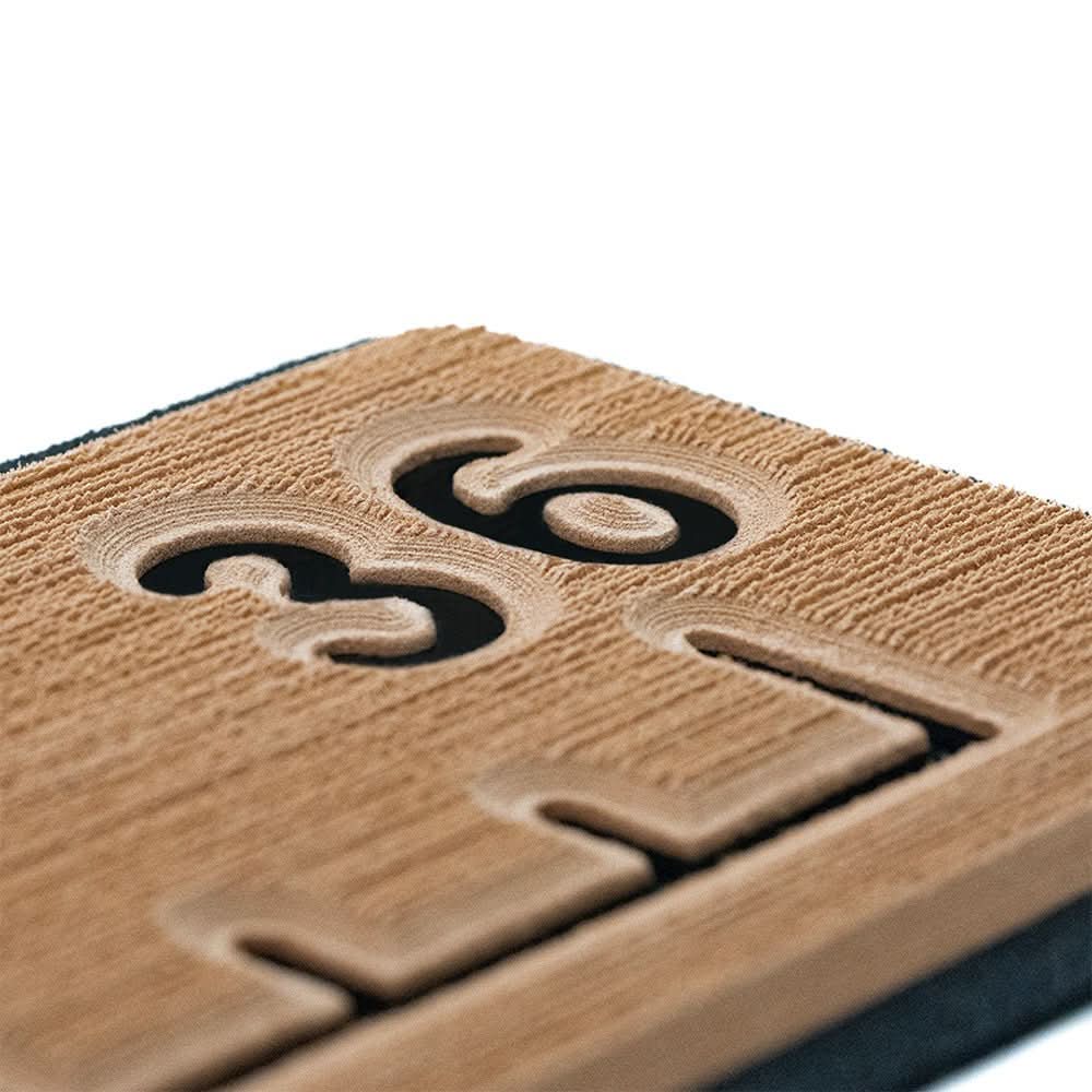 SeaDek 36” Routed Ruler - 6mm - Brushed Texture - Mocha/Black - Anchor Express