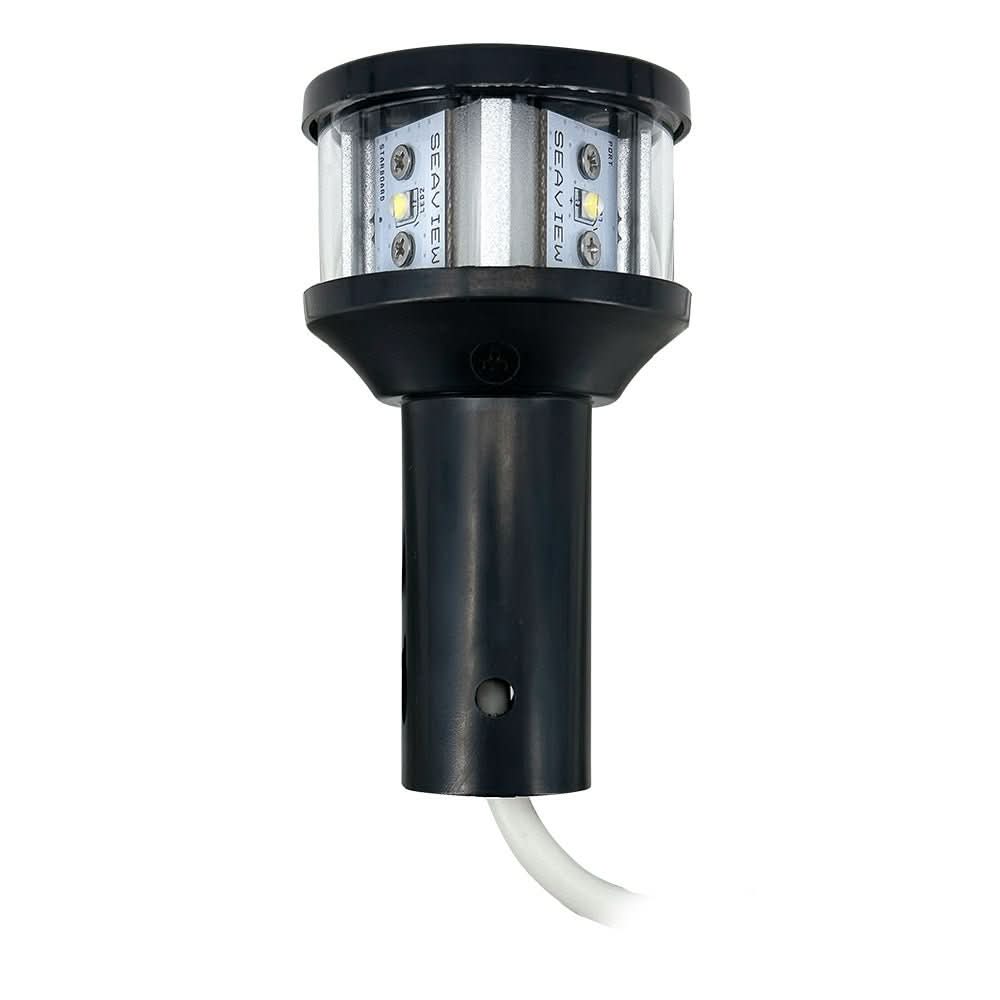 Seaview 12V C5 Certified Round 3nm LED Combo Masthead All - Round Light - Black - LTBLED12C5BLK - Anchor Express