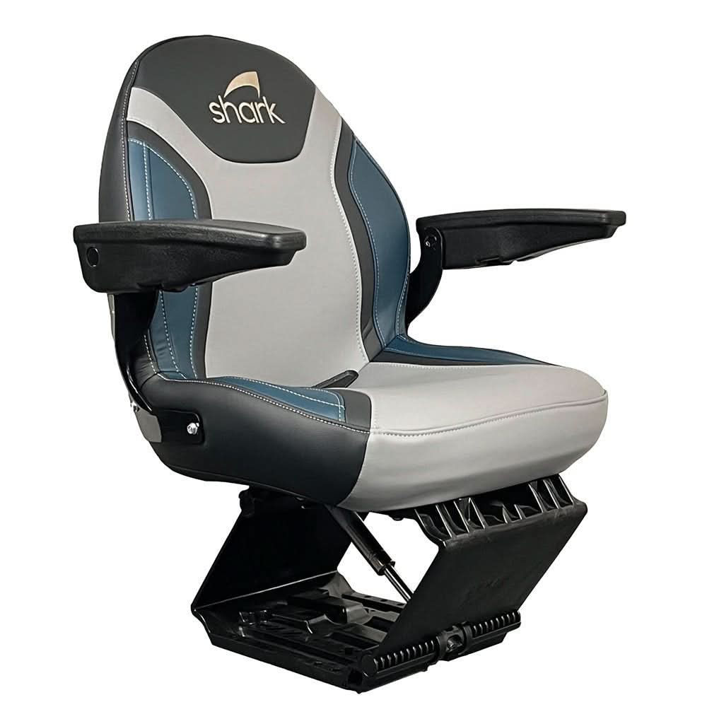 Shark Seating EVO Lite Teal with Flex Suspension No Plinth – Lightweight Boat Helm Seat for Comfort and Safety - PGEX0000T - Anchor Express