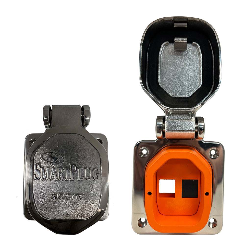 SmartPlug Data Port Case/Inlet Only - 316 SS Cover w/One Blank Plug & One Open Port - BDBSS - Anchor Express