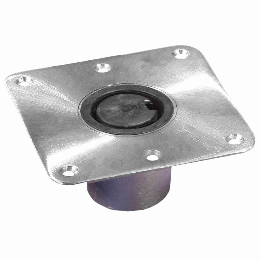Springfield Marine 1300754-1 stainless steel 7x7 inch square marine base for 2-3/8 inch plug-in posts