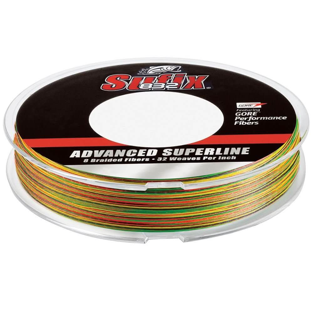 Sufix 832 Braid 20lb Fire Tiger - 300 Yards Fishing Line - 660 - 120FT - Anchor Express