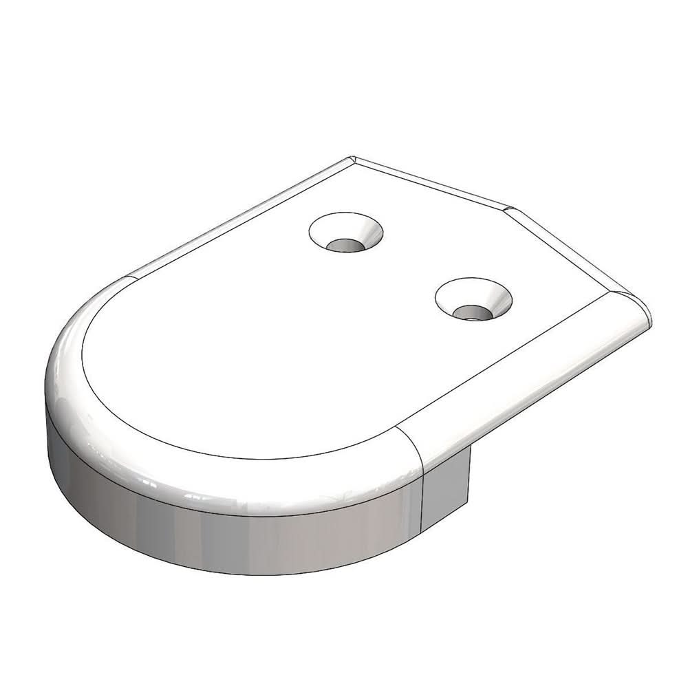 TACO Marine 2 - Inch Rub Rail End Cap - White Nylon for Marine Boats - F90 - 0001WN - Anchor Express