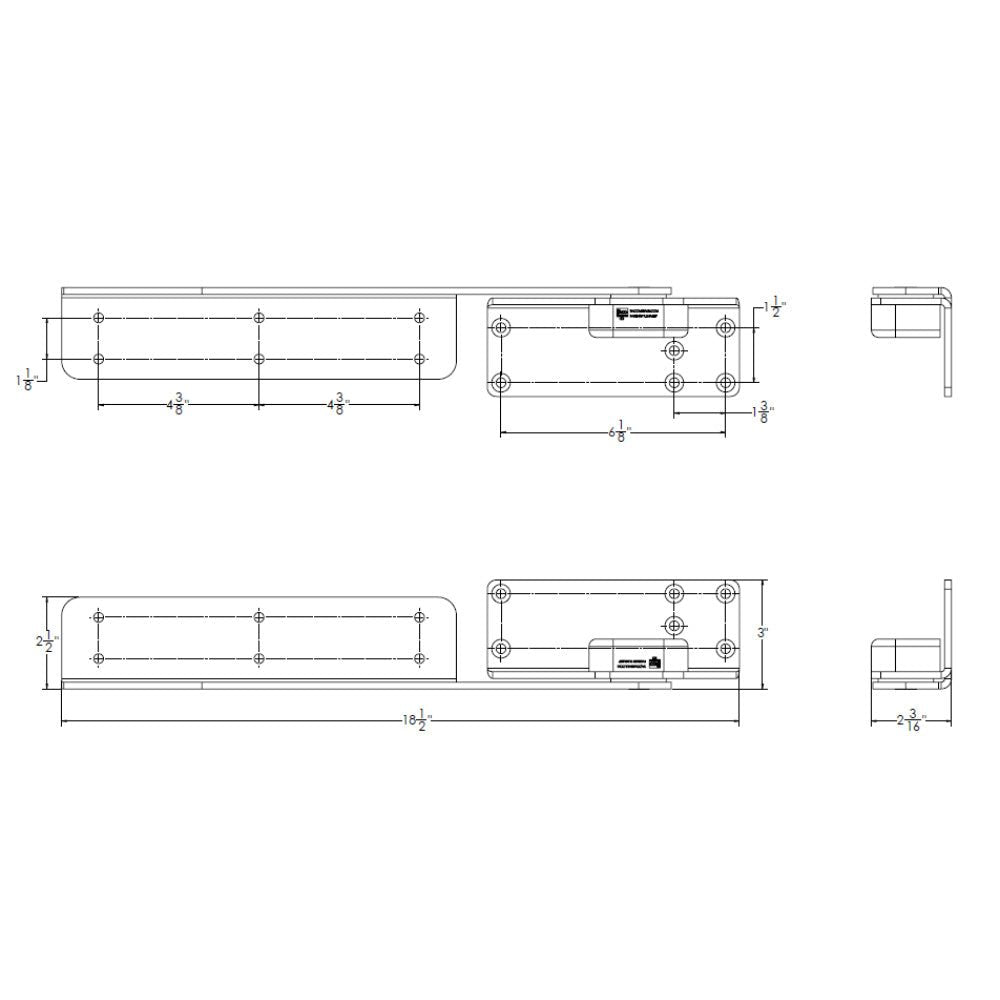TACO Marine Command Ratchet Hinge - 18 - 1/2 Inch Polished Stainless Steel with Hard Stop - H25 - 0048 - Anchor Express