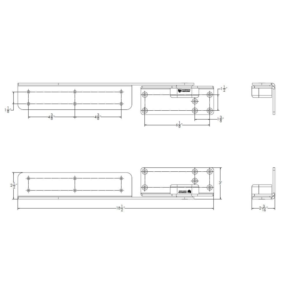 TACO Marine Command Ratchet Hinge - 18 - 1/2 Inch Polished Stainless Steel with Hard Stop - H25 - 0048 - Anchor Express