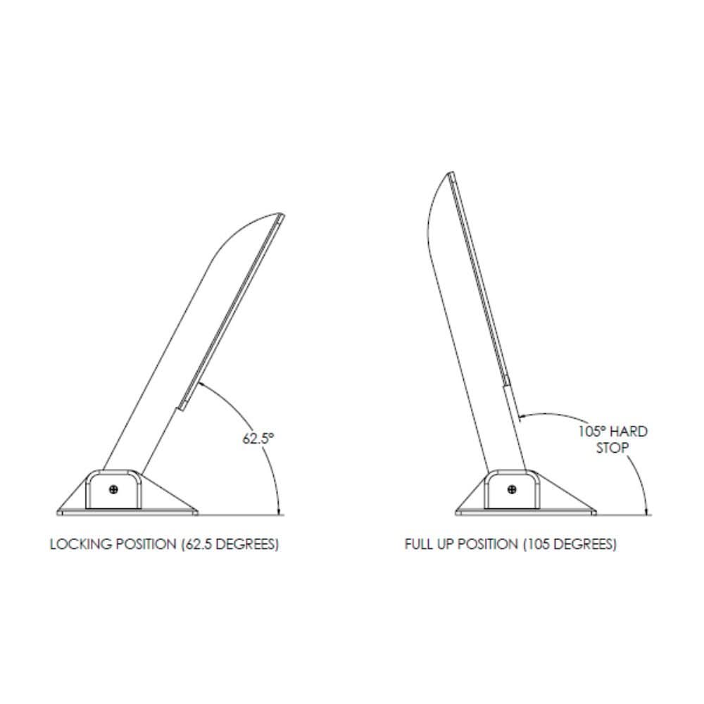 TACO Marine Command Ratchet Hinge - 18 - 1/2 Inch Polished Stainless Steel with Hard Stop - H25 - 0048 - Anchor Express
