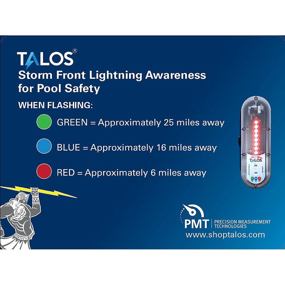 TALOS Wall Powered Standard Lightning Detector w/18"x24" Safety Information Sign - Anchor Express