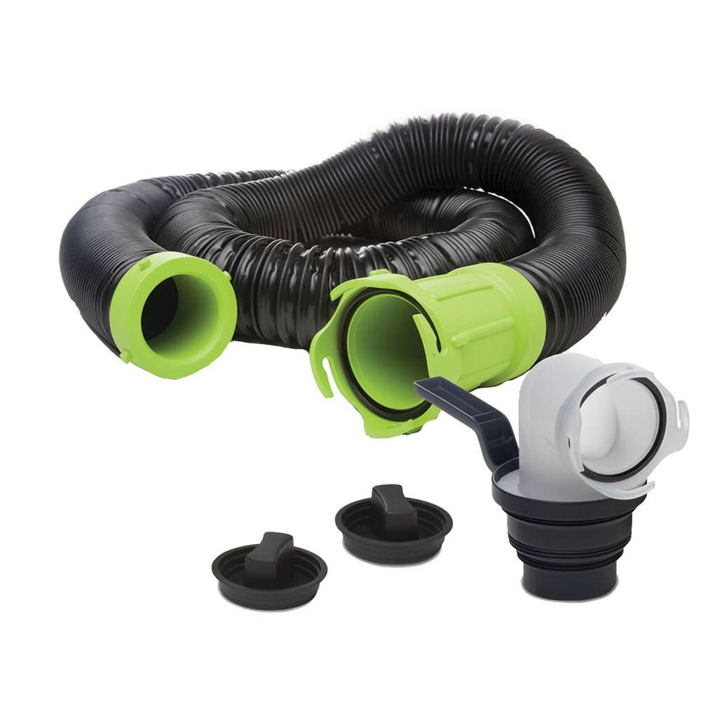 Thetford Marine Titan Premium 15' Sewer Hose Kit with Universal Bayonet Connection and 5 - in - 1 Sewer Adapter - 17853 - Anchor Express