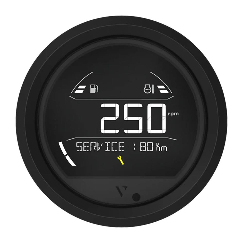 Veratron VL Digital 85 with Triangular Black Bezel - Advanced Digital Instrument for Vehicles - B00205801 - Anchor Express