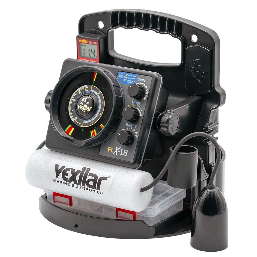 Vexilar FLX - 18 Pro Pack II Fishing System with 12 Degree Ice - Ducer and DD - 100 - PPX1812 - Anchor Express