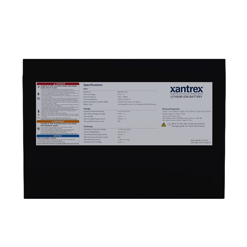 Xantrex 24V 50Ah Lithium - Ion Battery (LiFePO4) Battery - Anchor Express