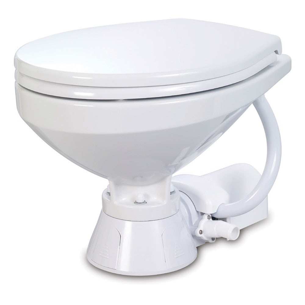 Jabsco electric marine toilet with regular bowl and soft close lid 12V white