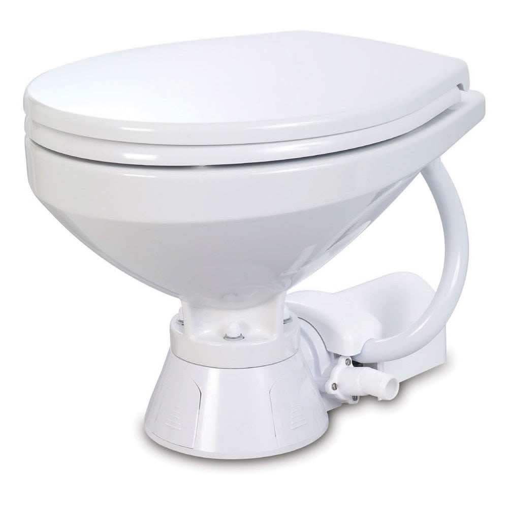 Jabsco Electric Marine Toilet 24V with regular bowl and integral rinse pump for marine use
