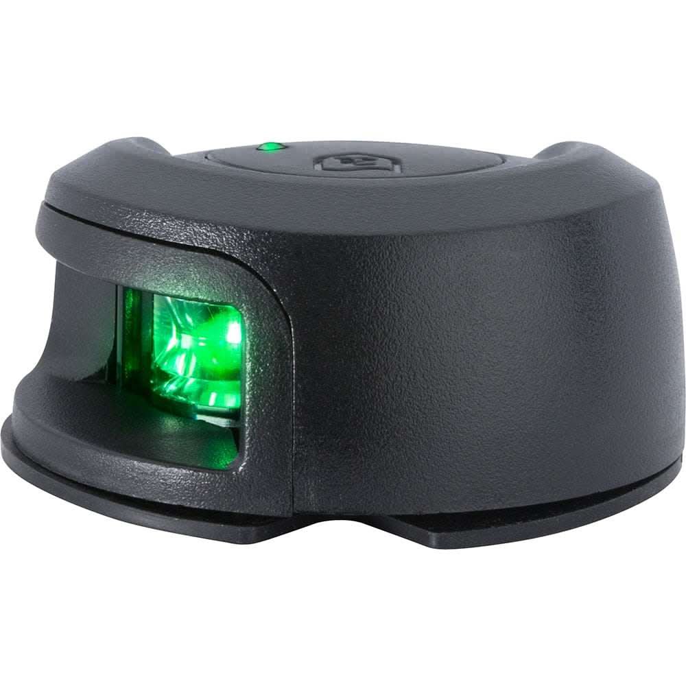 Attwood LightArmor black composite starboard green navigation deck light 2NM LED water-resistant