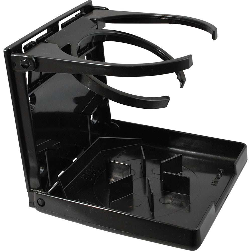 Attwood Fold-Up Drink Holder dual ring black for boats and RVs