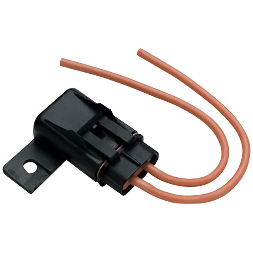 Attwood ATOATC Fuse Holder watertight black casing with orange wire leads for 30 Amp fuses