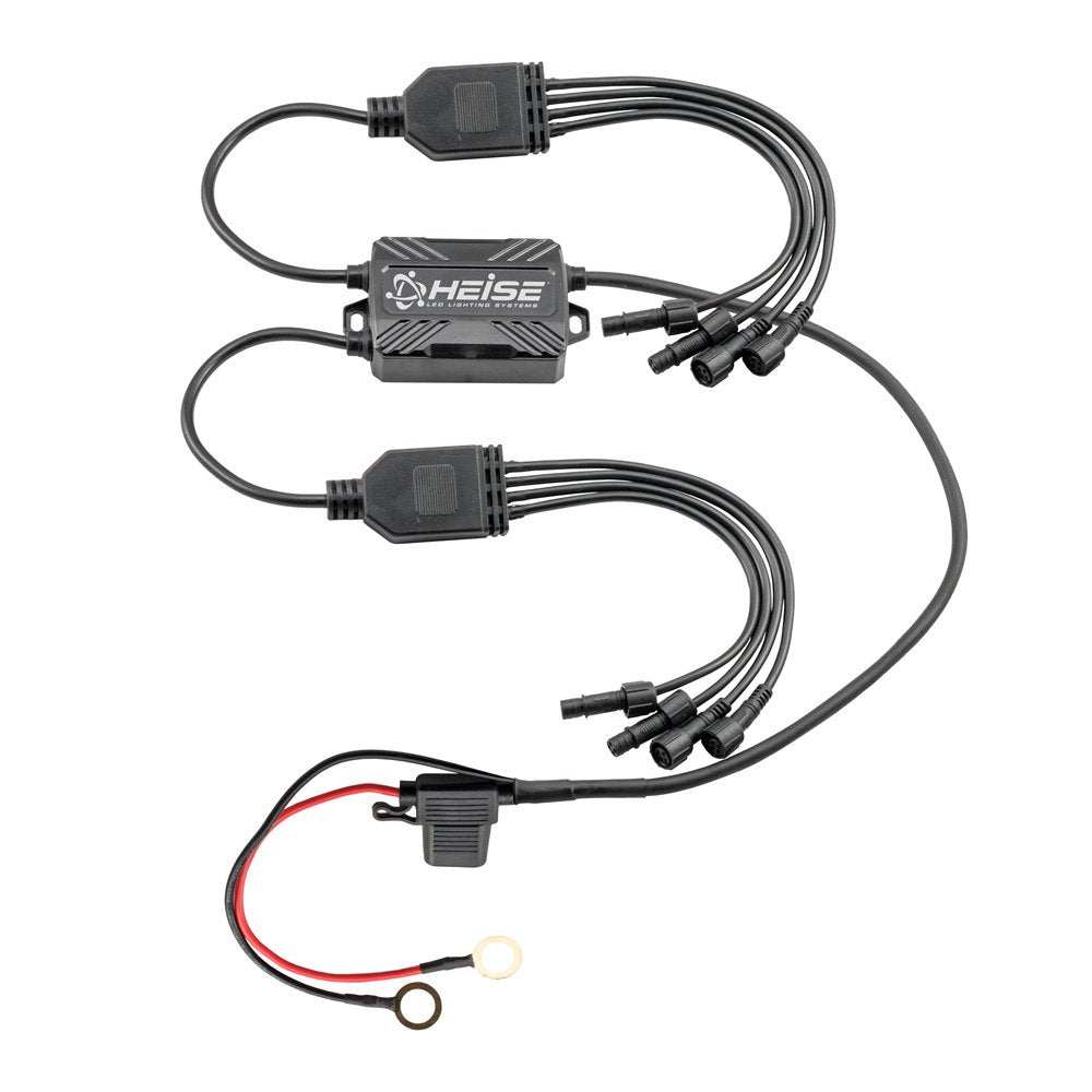 HEISE RGB 8 Output Control Box for waterproof RGB accent lights with eight connectors and app control