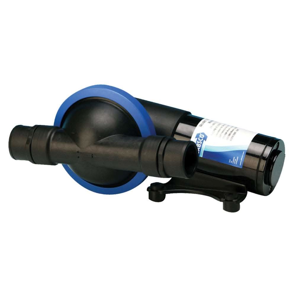 Jabsco 24VDC Fish Box Evacuation Pump with 5GPM flow and 1.5-inch fittings