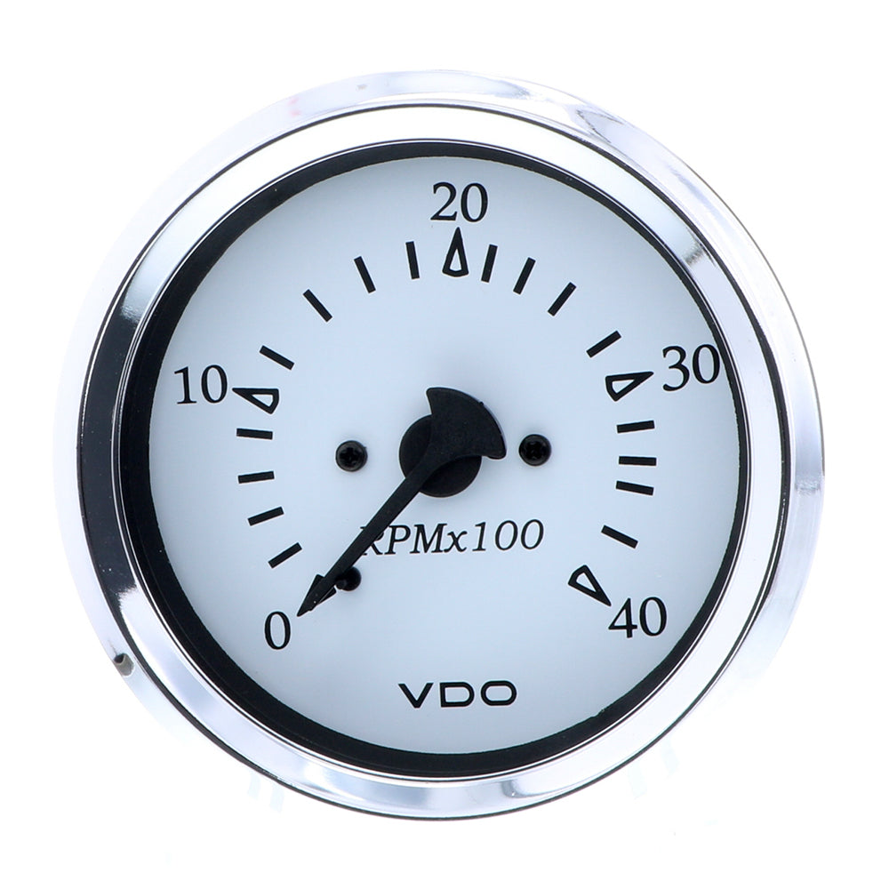 VDO Cockpit Marine 85MM (3-3/8") Diesel Tachometer - Alternator Input - White Dial/Chrome Bezel333-15272 - 333-15272