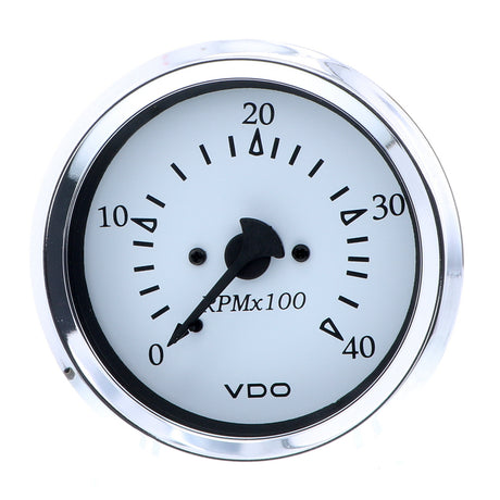 VDO Cockpit Marine 85MM (3-3/8") Diesel Tachometer - Alternator Input - White Dial/Chrome Bezel333-15272 - 333-15272