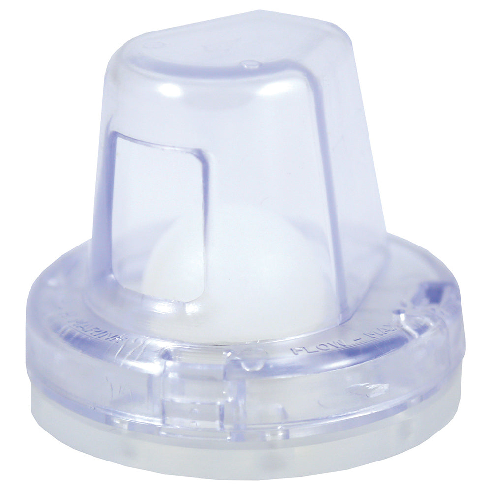 T-H Marine Flow-Max  Ball Scupper - Clear - FMS-1-0-DP
