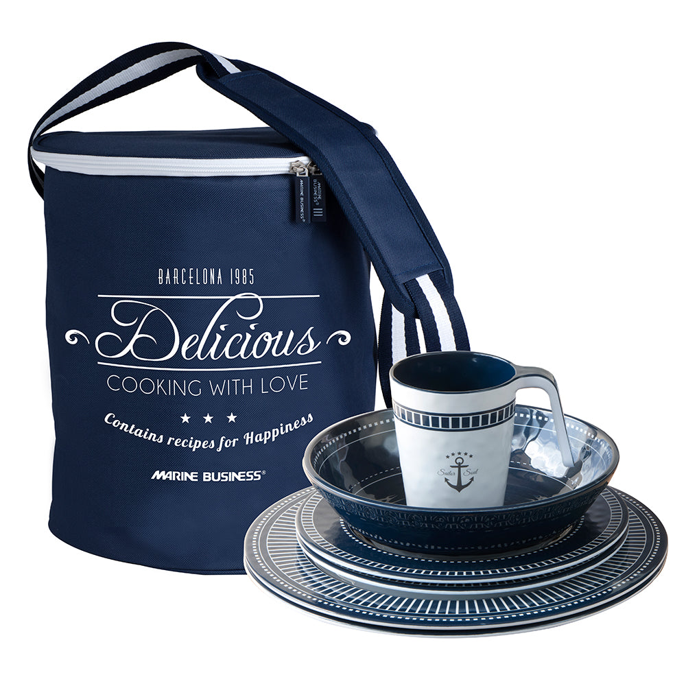 Marine Business Melamine Tableware Set & Basket - SAILOR SOUL - Set of 2414144 - 14144