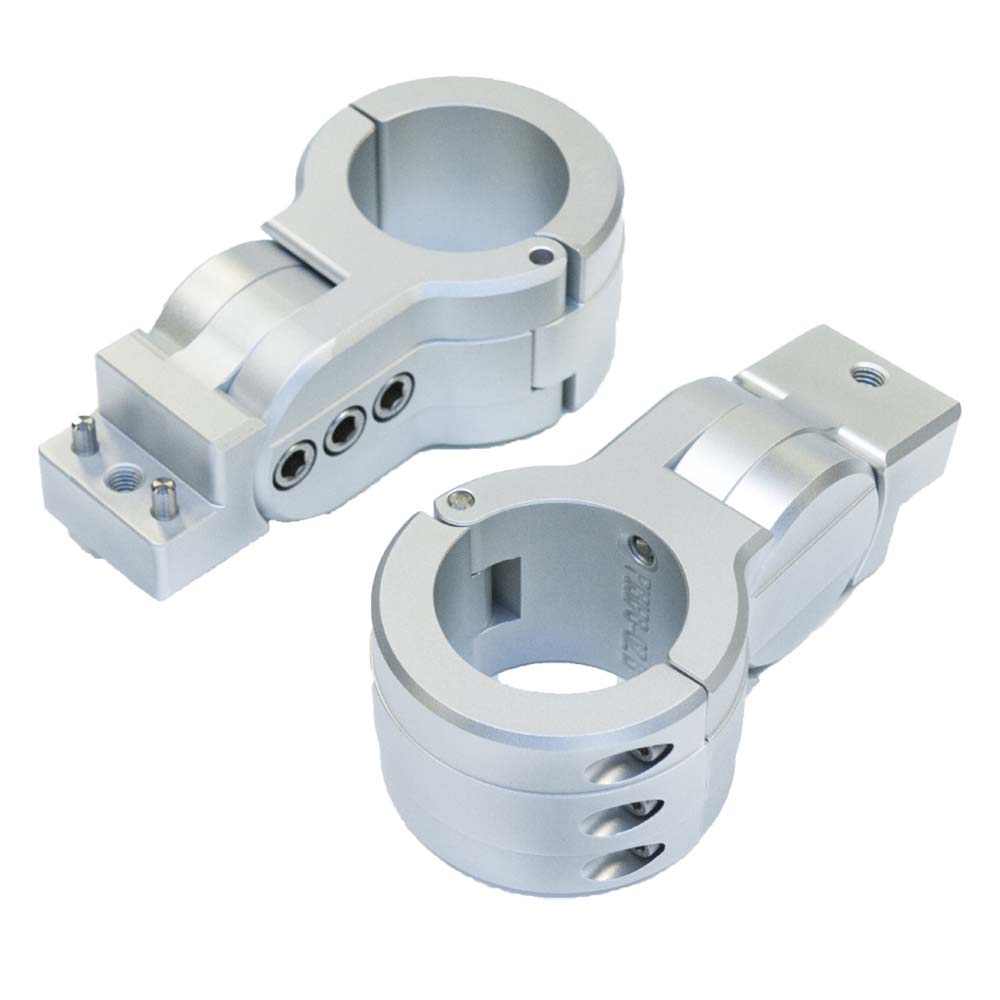 Silver PTM Edge Board Rack Mounts 2.5 inch pipe clamps pair