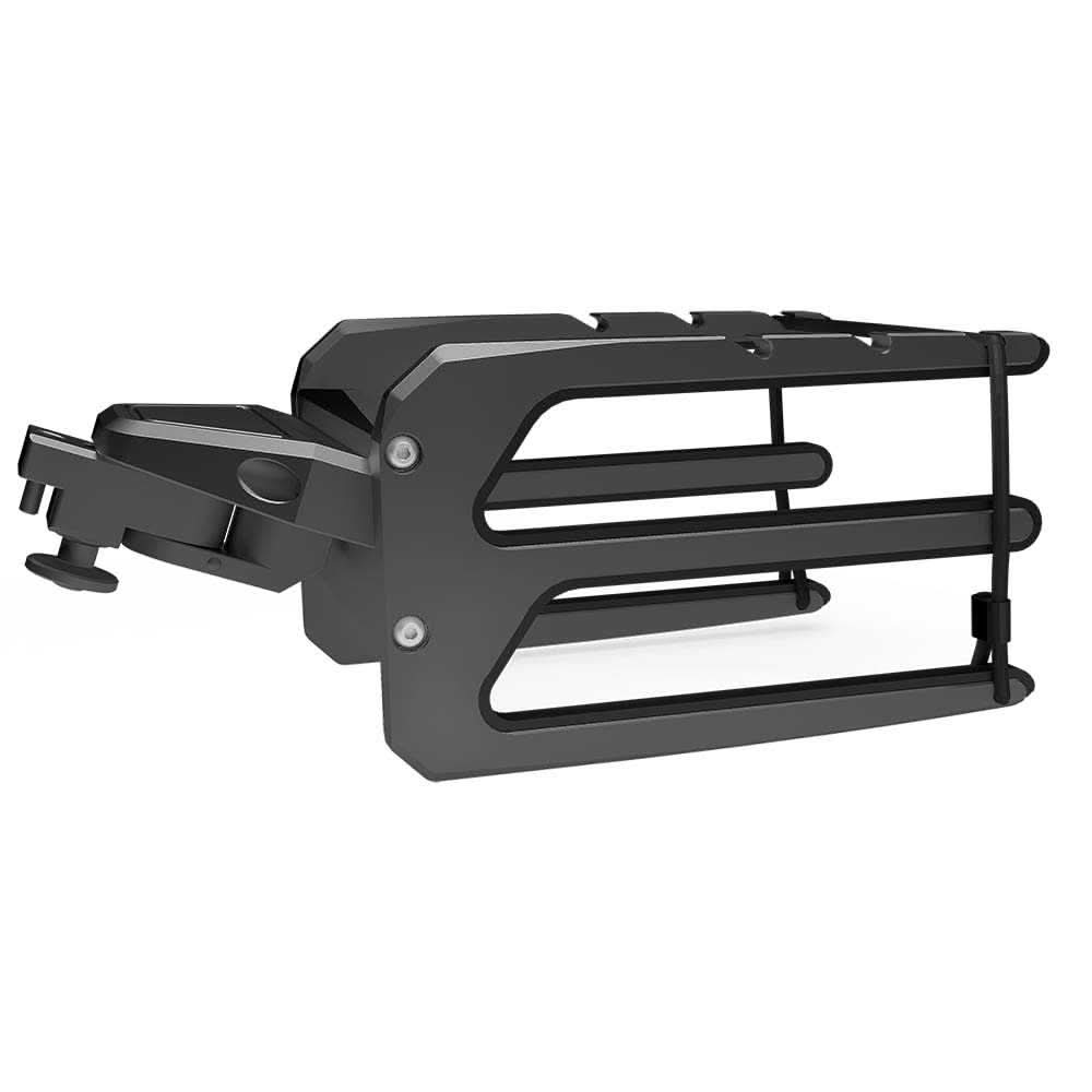 PTM Edge black swivel bungee board rack made from aerospace-grade aluminum with bungee cord for secure board storage
