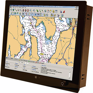 Seatronx 15-inch Pilothouse touch screen display with map navigation and rugged design