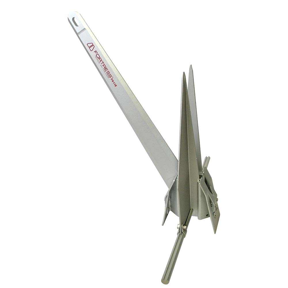 Fortress FX-115 Anchor lightweight aluminum-magnesium alloy boat anchor with corrosion-resistant finish and adjustable fluke angles
