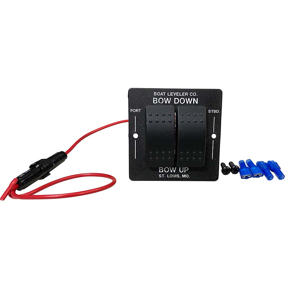 Boat Leveler Waterproof Trim Tab Switch - Black/White Buttons - 12725