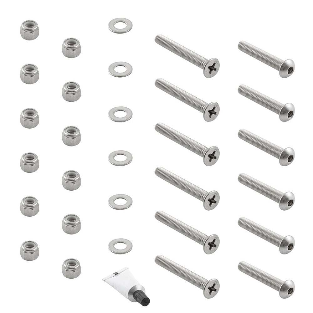 Minn Kota MKA-56 Quick Release Bracket mounting hardware kit with screws, nuts, and washers for bow-mount trolling motors.
