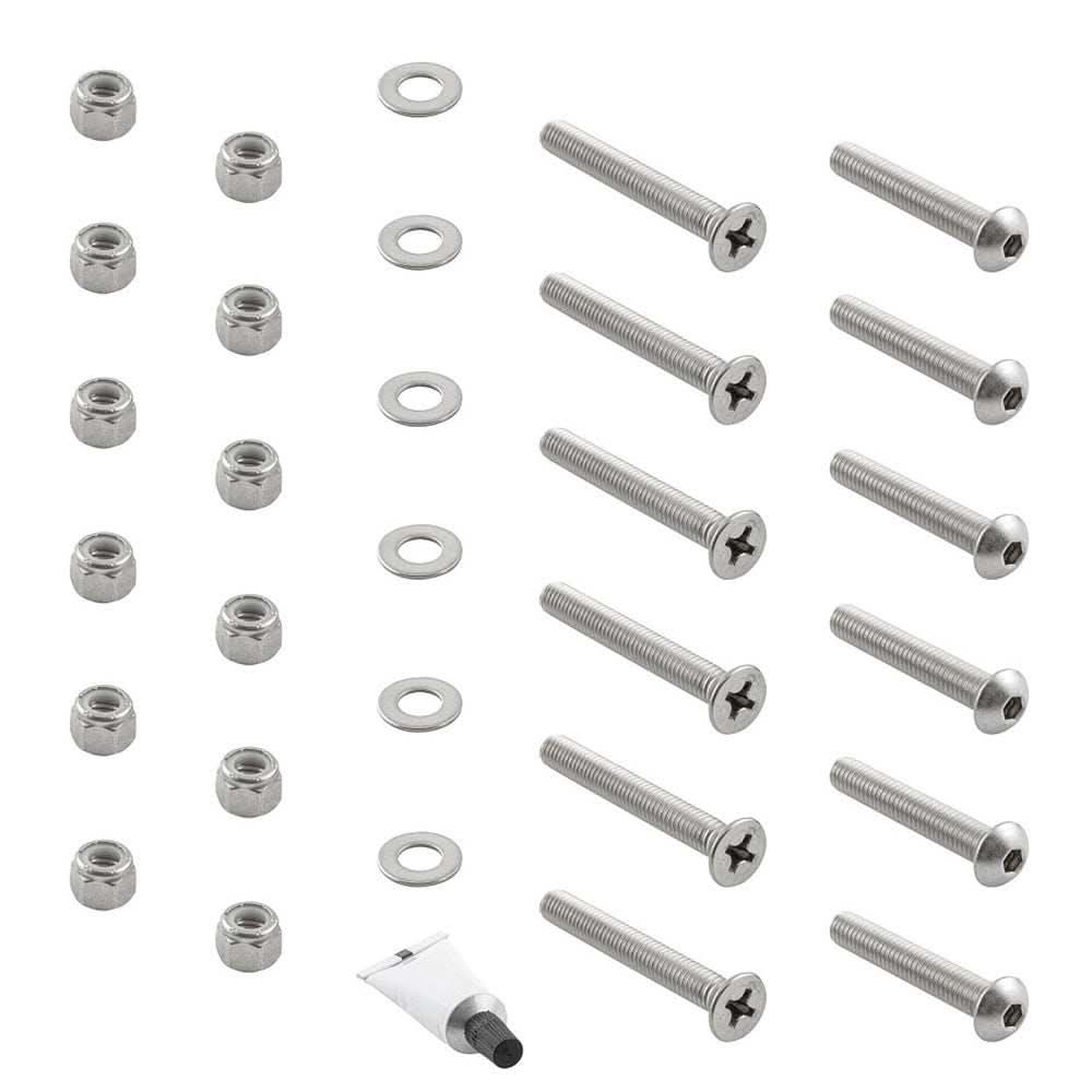 Minn Kota MKA-56 Quick Release Bracket mounting hardware kit with screws, nuts, and washers for bow-mount trolling motors.