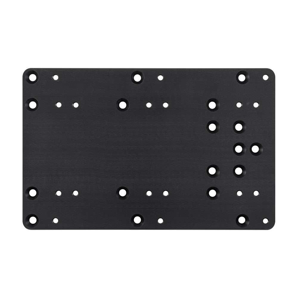 Minn Kota MKA-58 boat deck reinforcement plate for trolling motor mounting with multiple hole patterns and stainless steel hardware