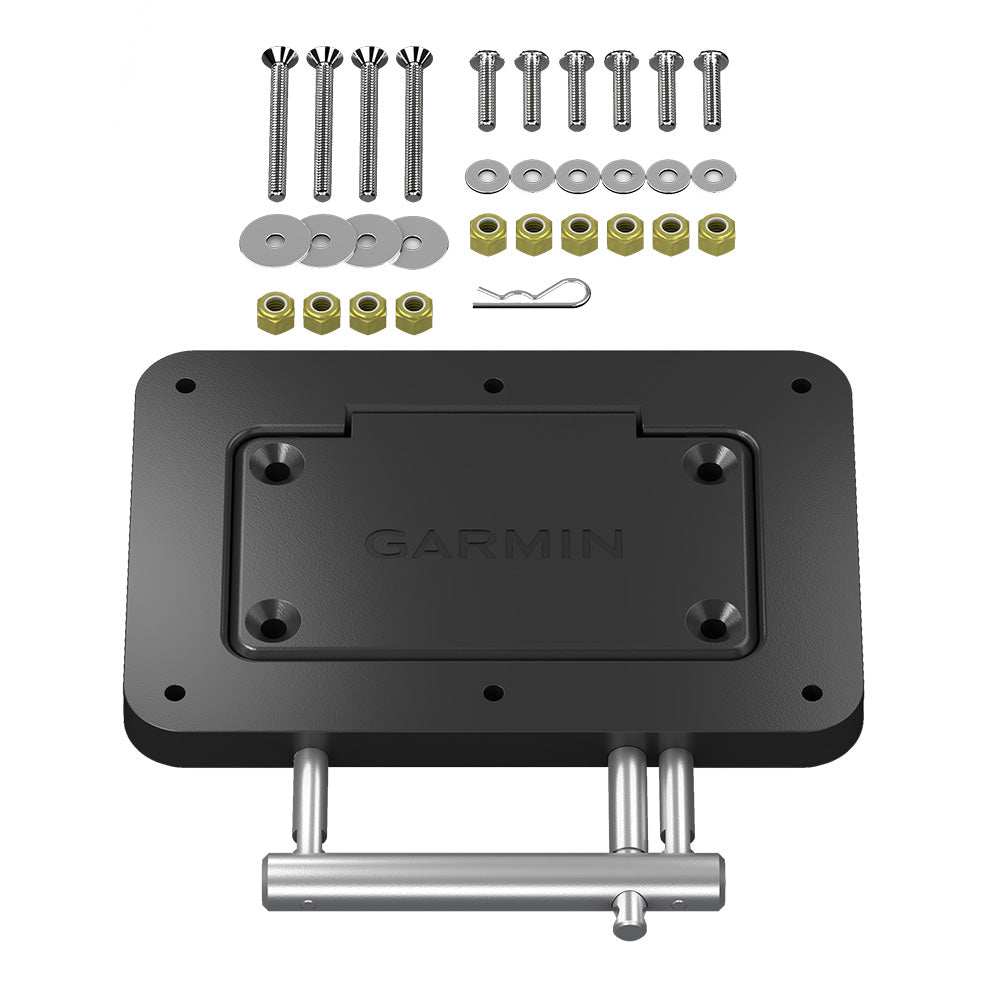 Garmin Quick Release Plate System black mounting bracket with screws and hardware