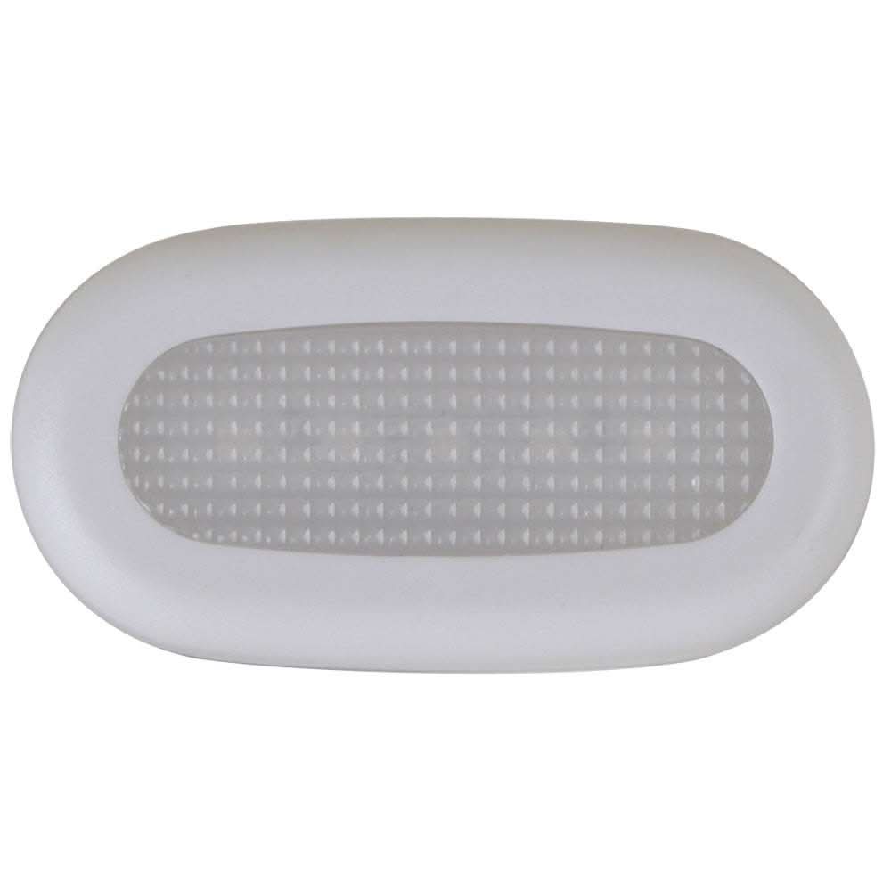 Scandvik LED Courtesy Light surface mount with white trim and blue LEDs