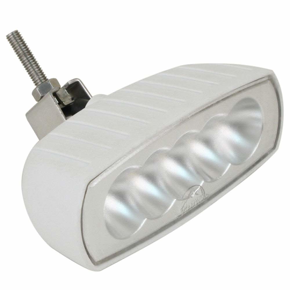 Scandvik bracket mount white LED spreader light with stainless steel adjustable bracket and polycarbonate lens