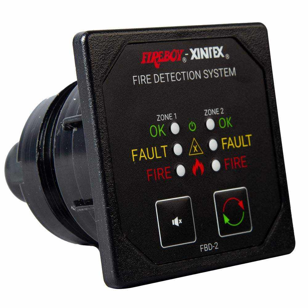 Fireboy-Xintex Two Zone Detection and Alarm Panel with 2-5/8 inch display and status indicators
